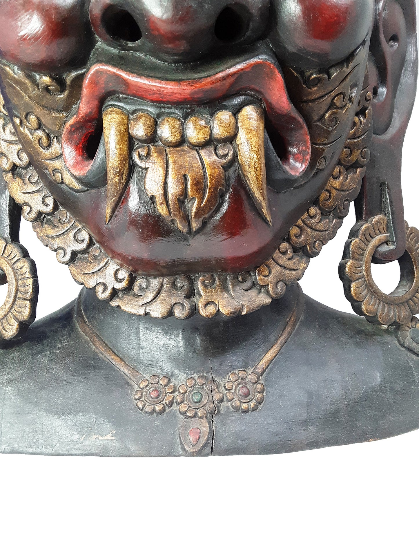 Dorje Drolo Wooden Bust 17"
