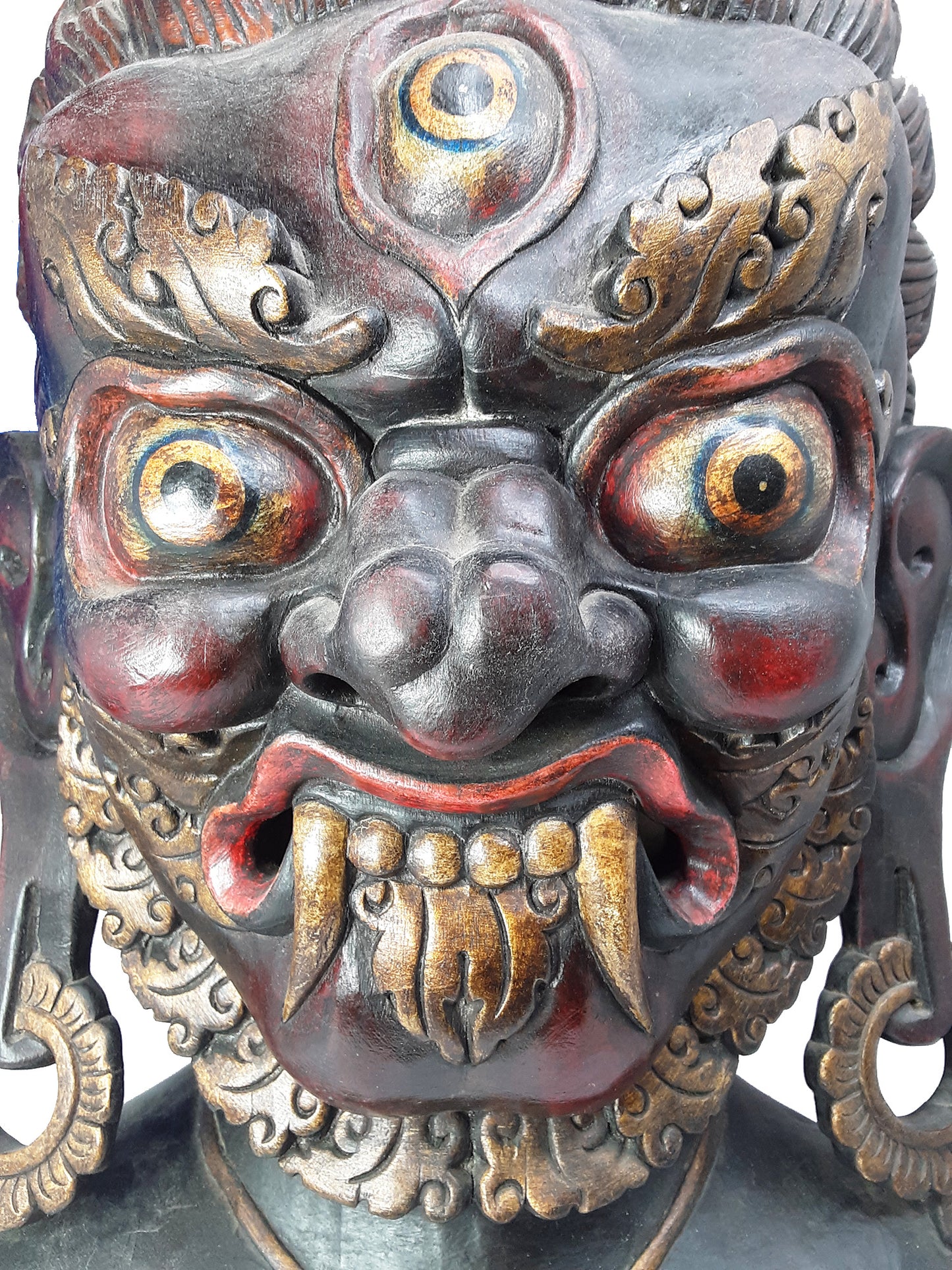Dorje Drolo Wooden Bust 17"