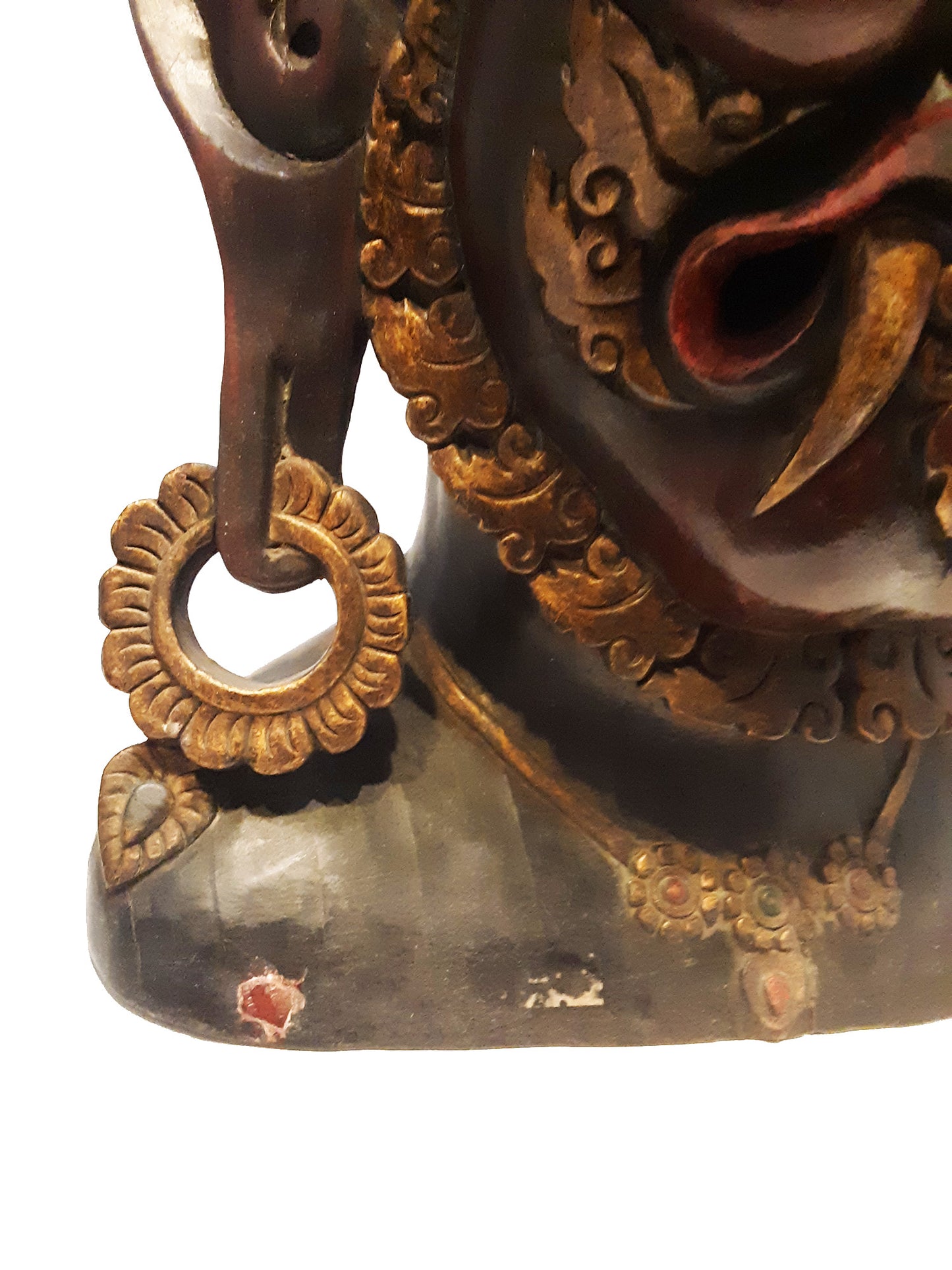 Dorje Drolo Wooden Bust 17"