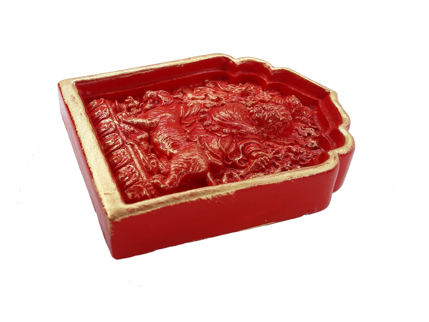 Dorje Drolo Tsa Tsa (Fire Red Golden Painted)