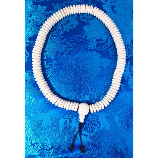 Flat Bone Mala 14mm x 4mm