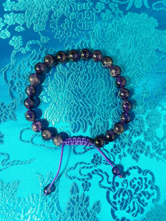 Amethyst Wrist Mala, 8mm
