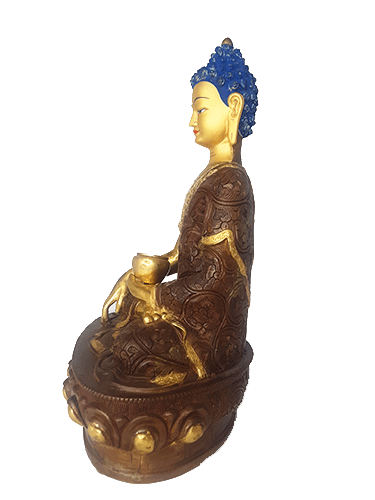 Shakyamuni Statue Gold Plated 13.75"