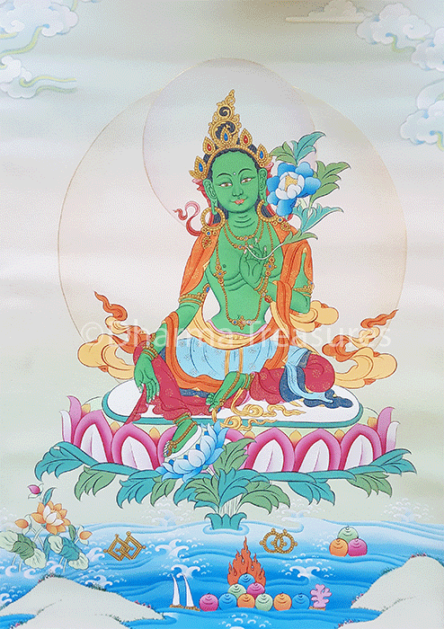 Green Tara Thangka 28"x40"