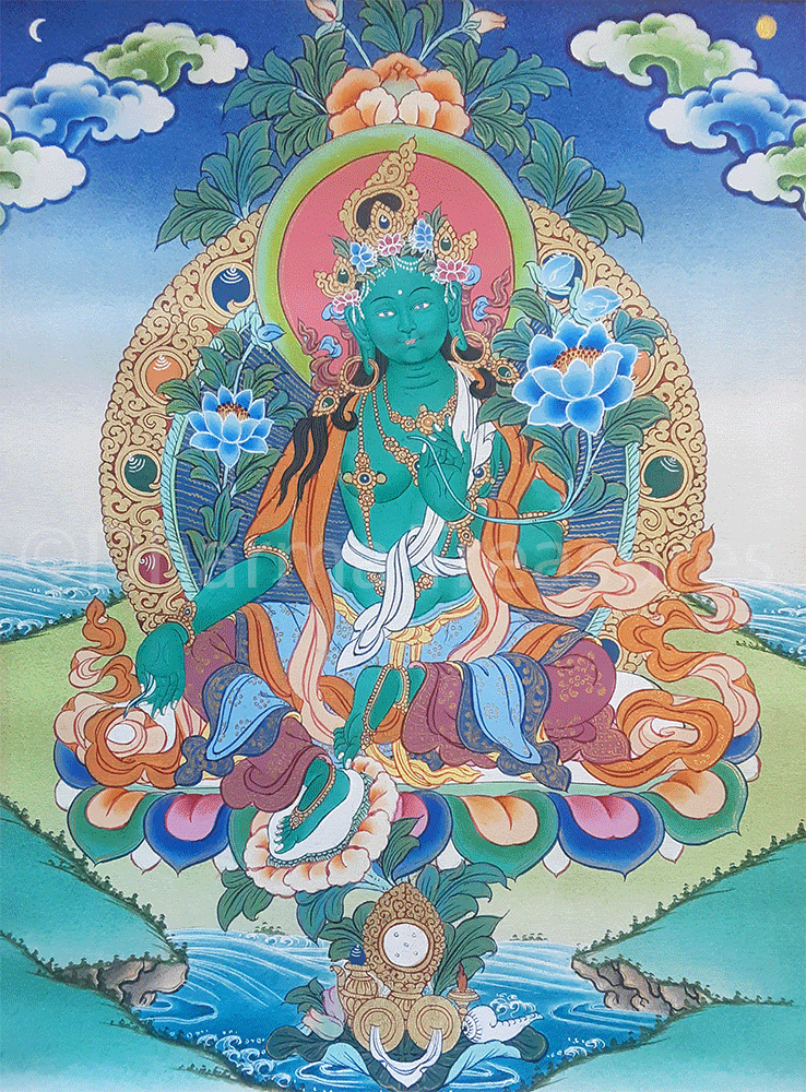 Green Tara Thangka 24"x31"