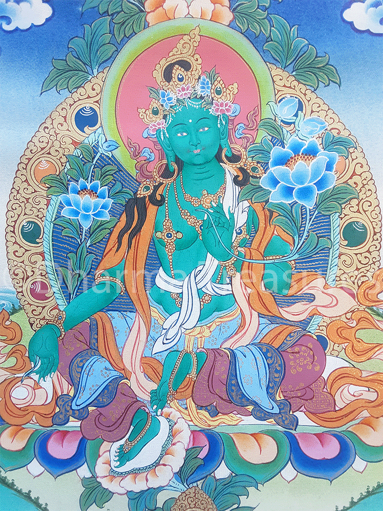 Green Tara Thangka 24"x31"