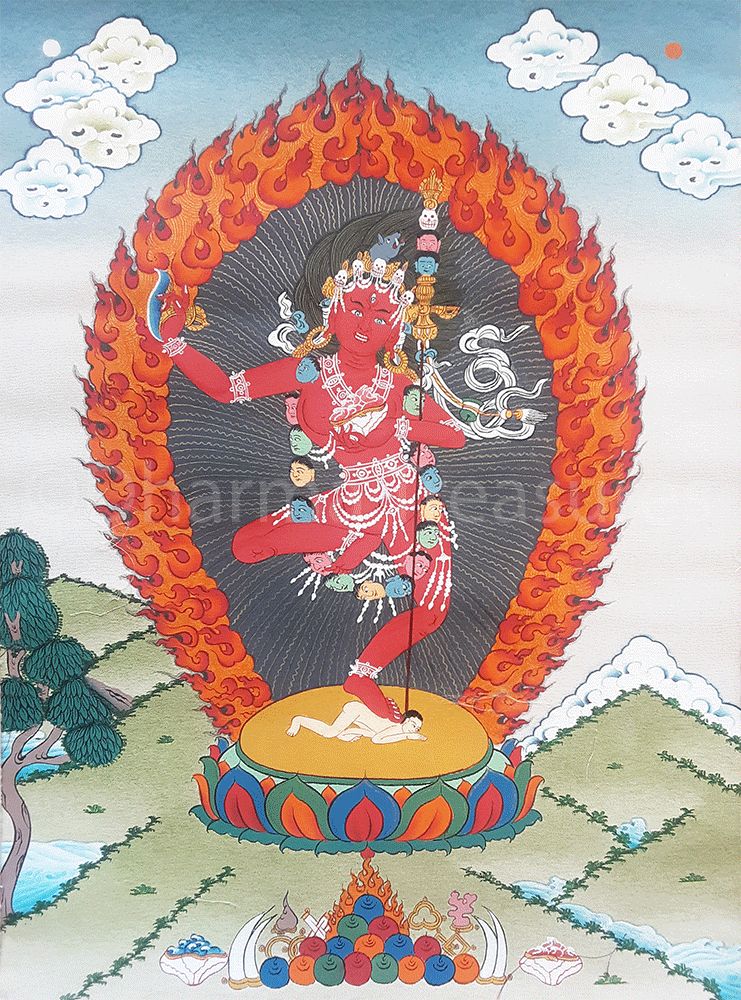 Vajravarahi Thangka 26"x32"