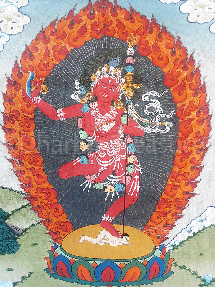 Vajravarahi Thangka 26"x32"