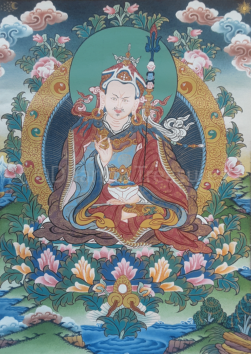 Guru Rinpoche Thangka 25" x 32"