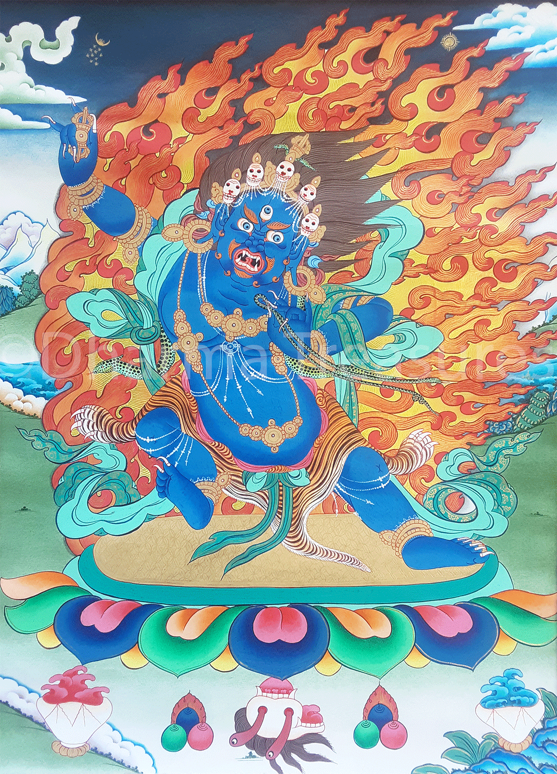 Vajrapani Thangka 29"x40"