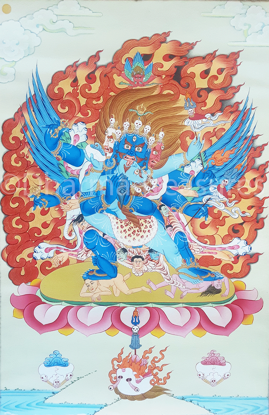 Vajrakilaya Thangka 29" x 40"