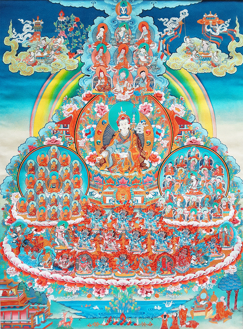 Dudjom Tersar Refuge Tree Print Thangka (Various Sizes)