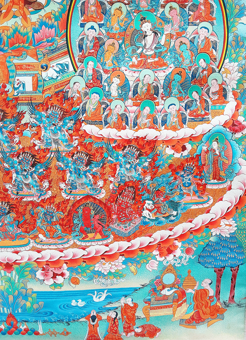 Dudjom Tersar Refuge Tree Print Thangka (Various Sizes)