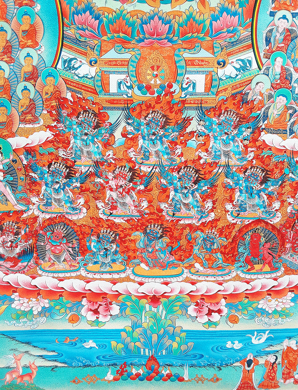 Dudjom Tersar Refuge Tree Print Thangka (Various Sizes)