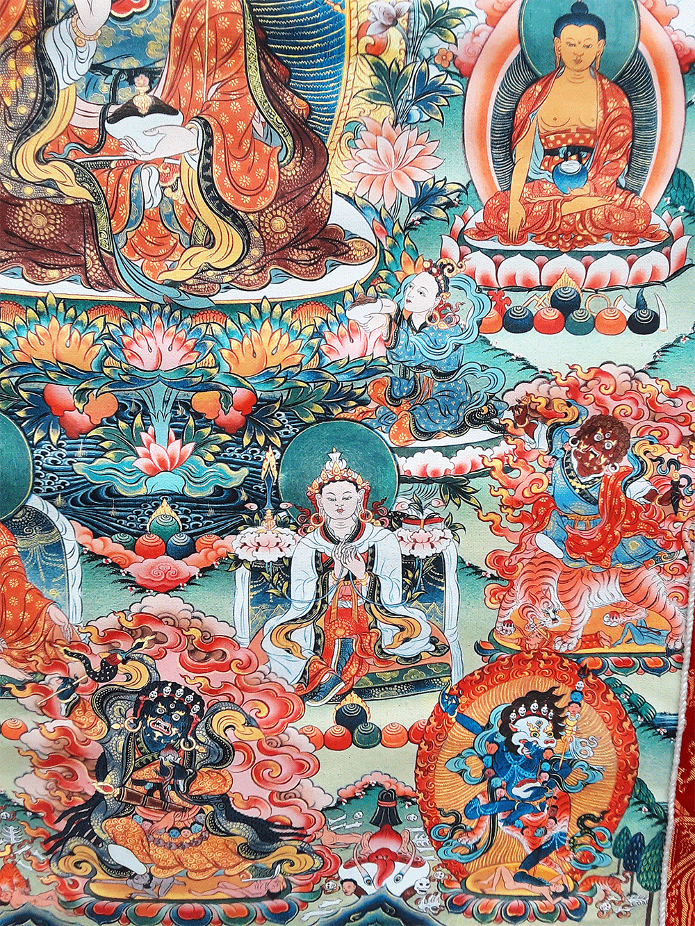 Guru Rinpoche 8 Manifestations Print Thangka 36"x48"