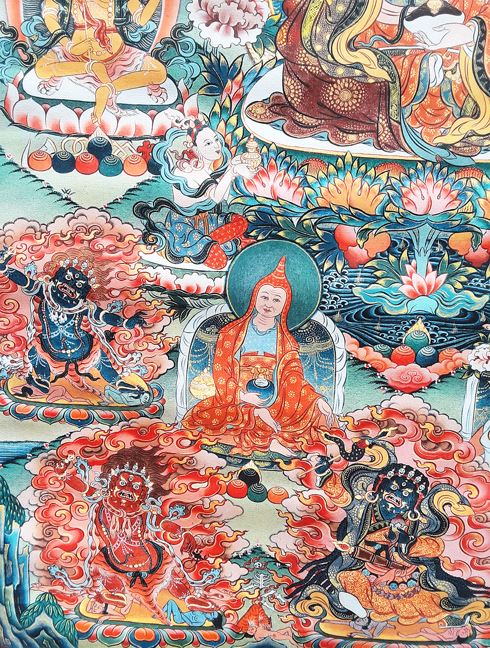 Guru Rinpoche 8 Manifestations Print Thangka 36"x48"