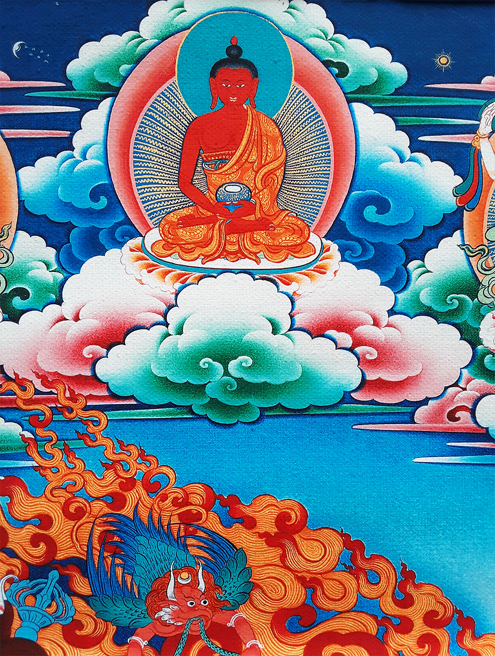 Dorje Drolo with Retinue Print Thangka 36"x48"