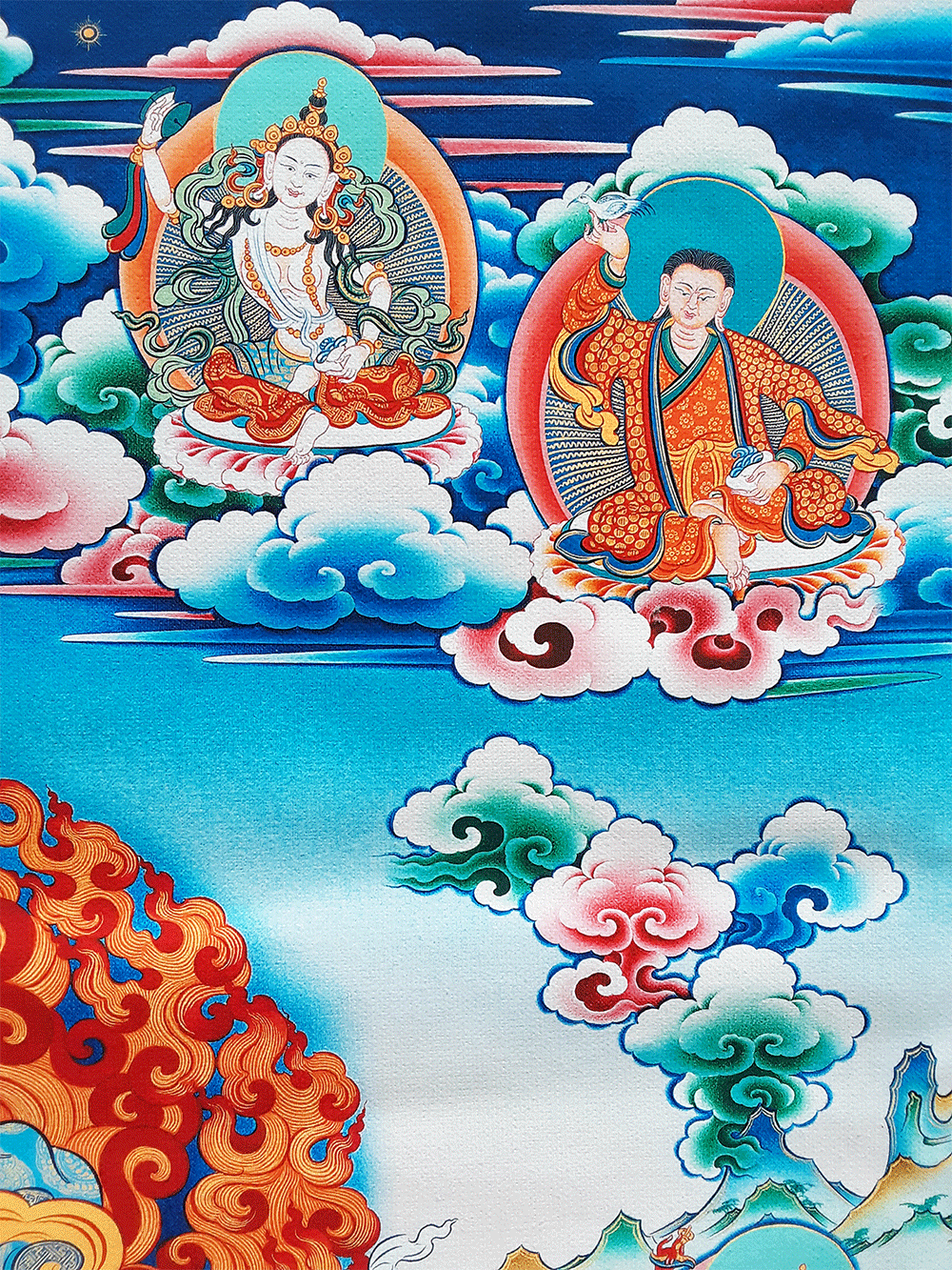 Dorje Drolo with Retinue Print Thangka 36"x48"