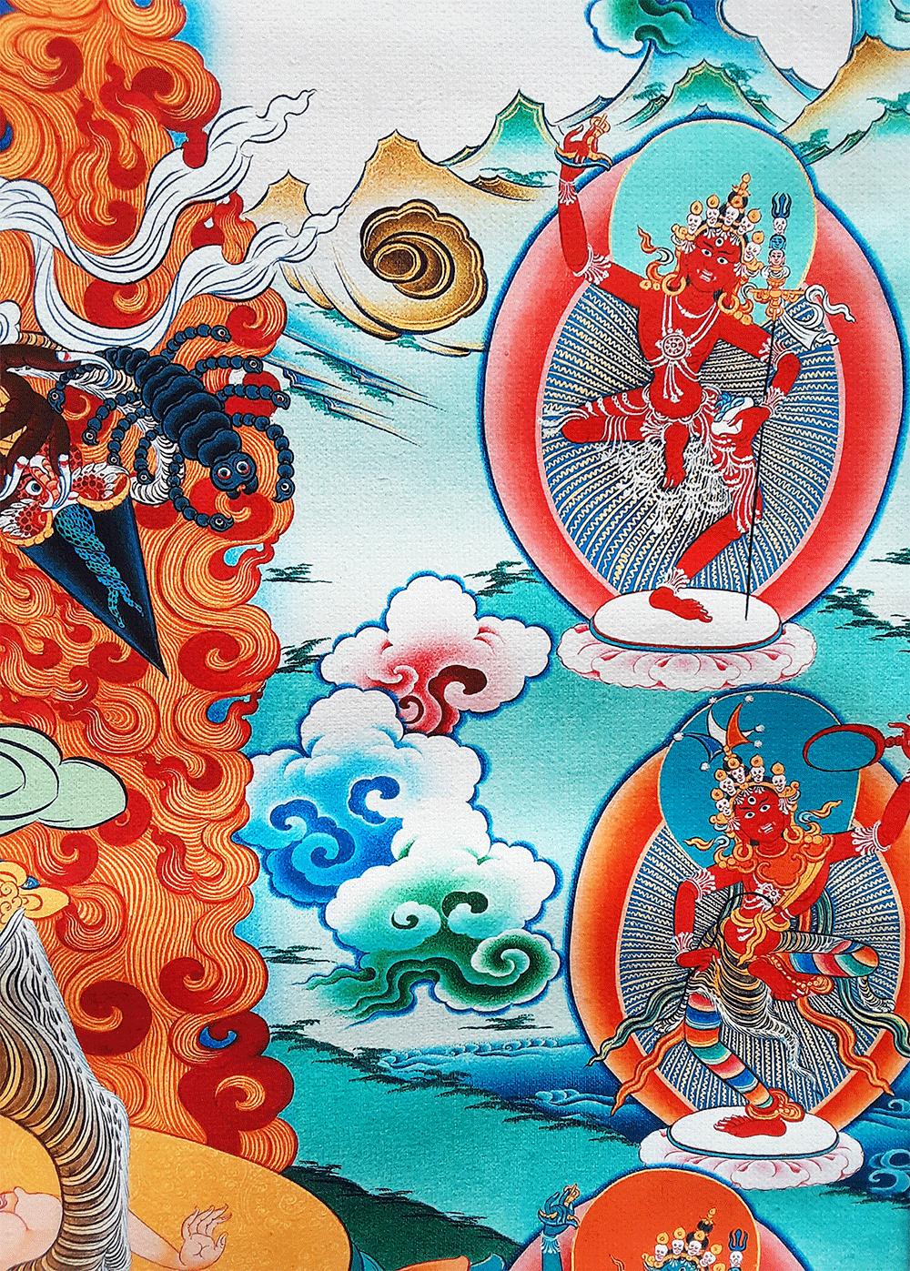 Dorje Drolo with Retinue Print Thangka 36"x48"