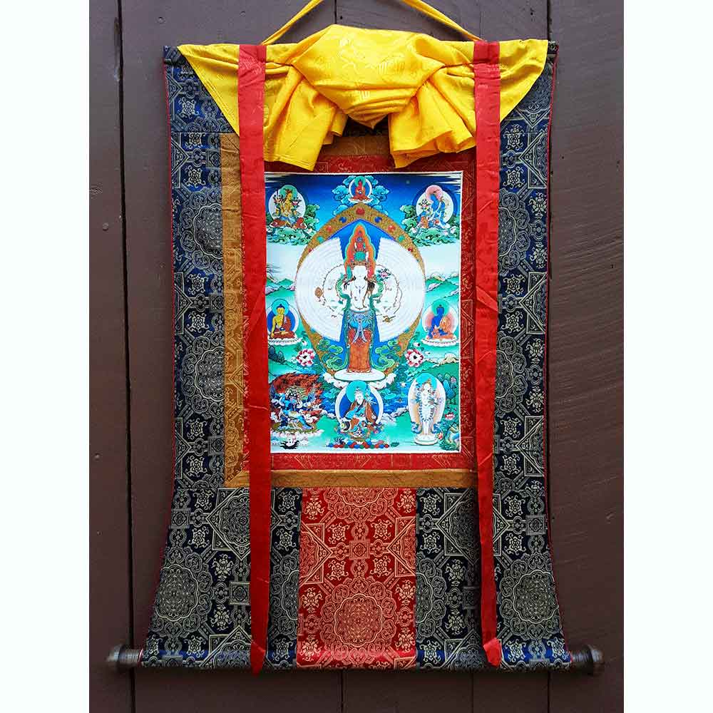 1000-Arm Chenrezig Print Thangka 28"x36"