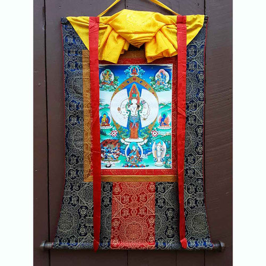 1000-Arm Chenrezig Print Thangka 28"x36"