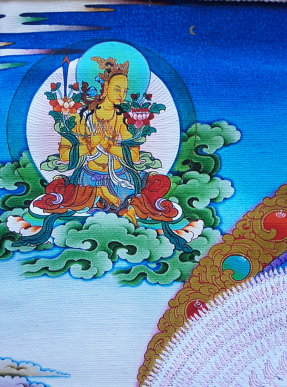 1000-Arm Chenrezig Print Thangka 28"x36"