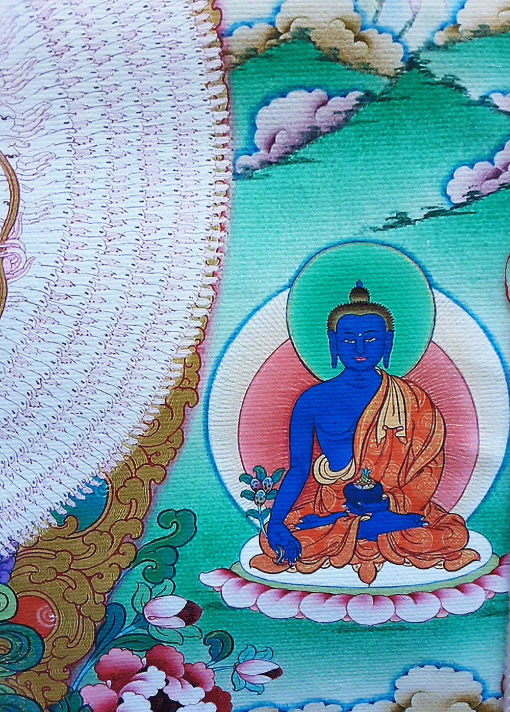 1000-Arm Chenrezig Print Thangka 28"x36"