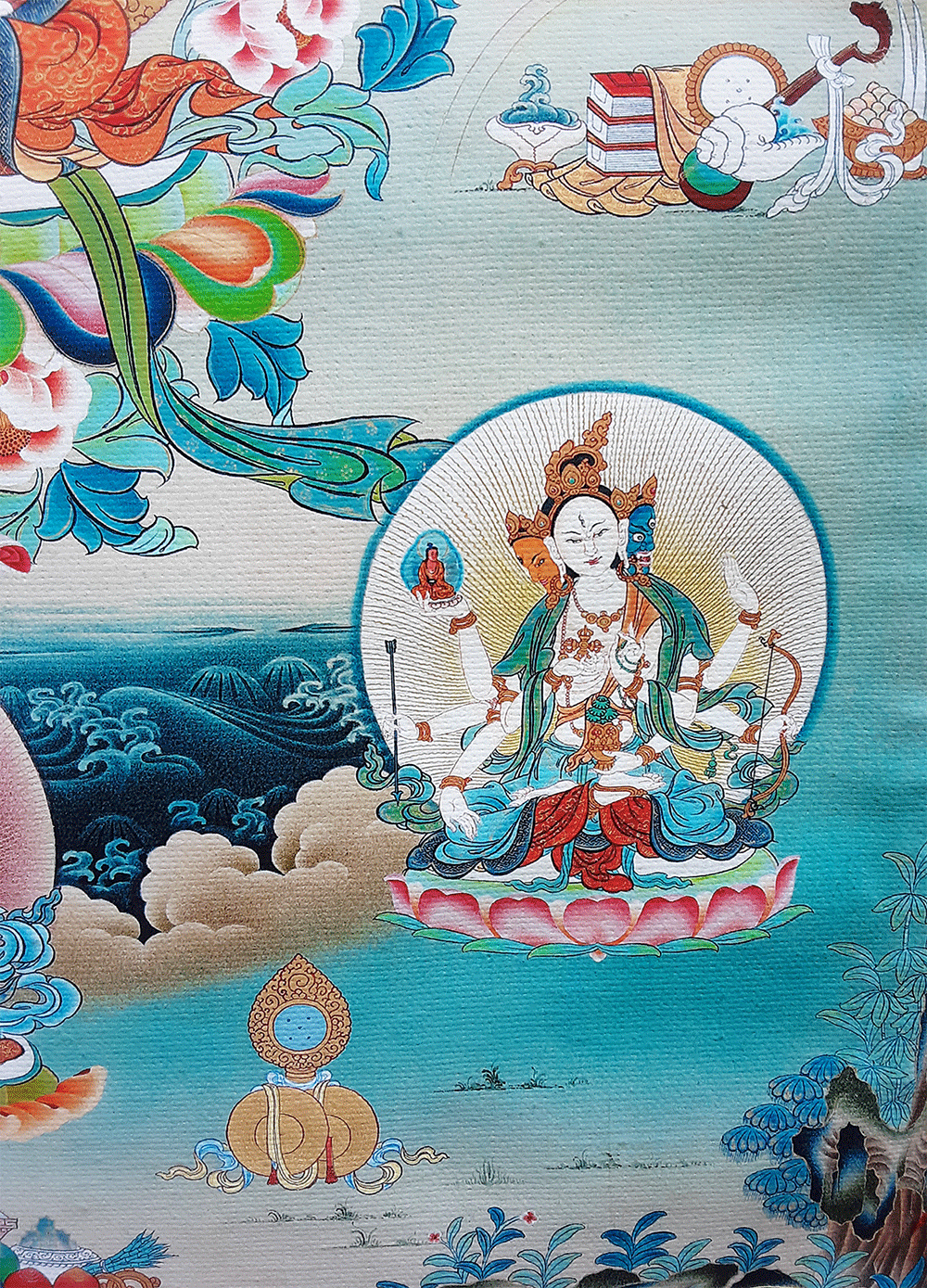 Chenrezig Print Thangka 28"x36"