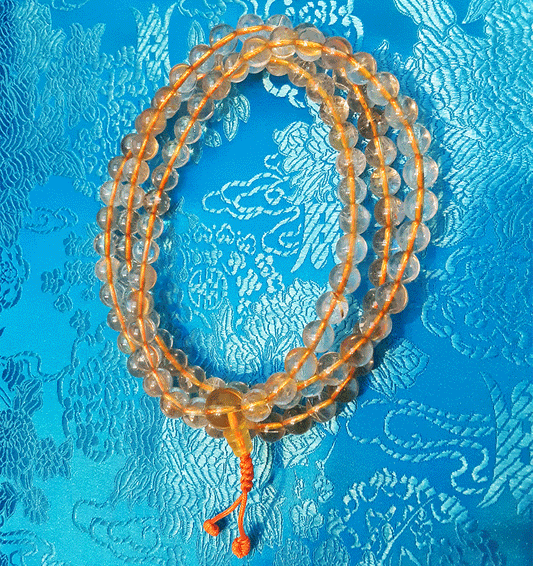 Rutilated Quartz Mala 8mm