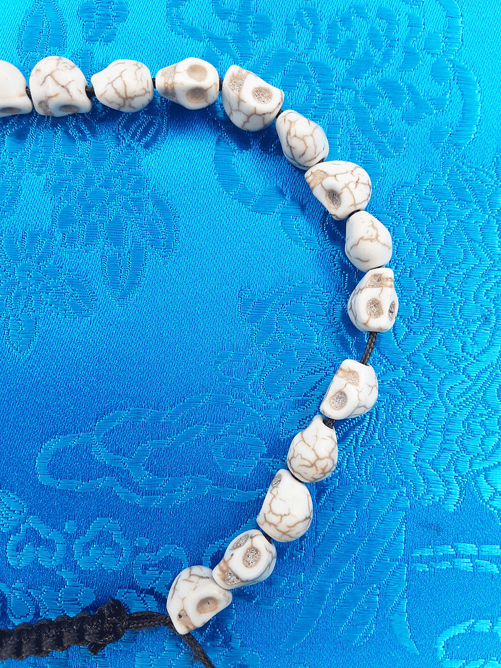 Yak Bone Skull Wrist Mala 6mm