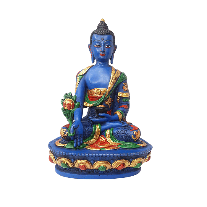 Handpainted Resin Medicine Buddha Statue (various sizes)