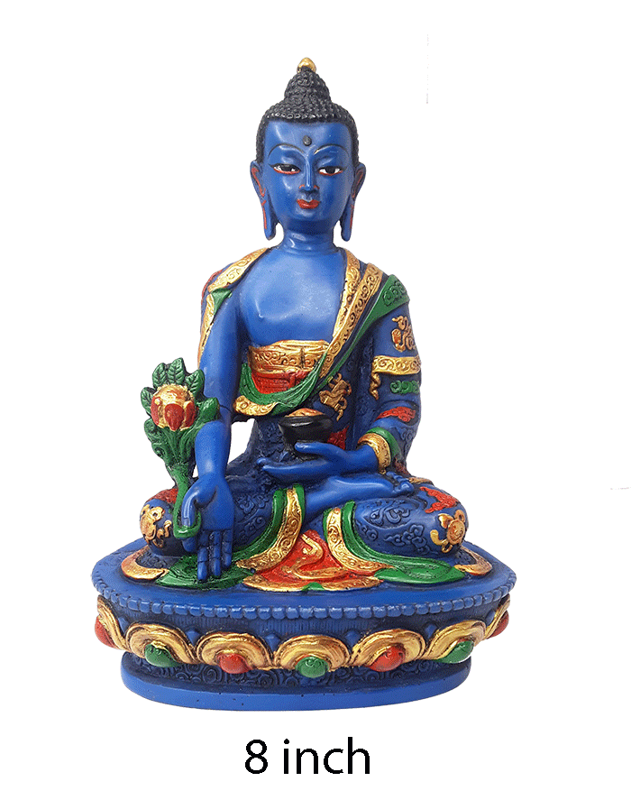 Handpainted Resin Medicine Buddha Statue (various sizes)
