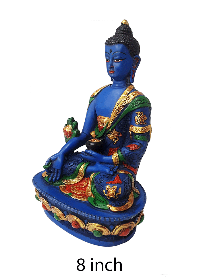 Handpainted Resin Medicine Buddha Statue (various sizes)