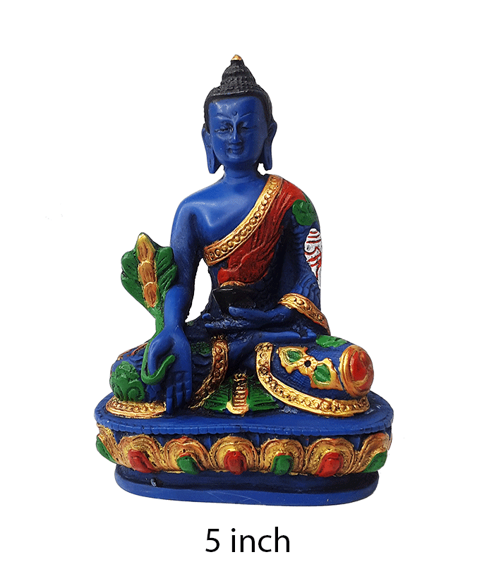 Handpainted Resin Medicine Buddha Statue (various sizes)