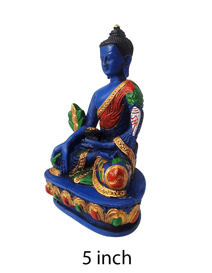Handpainted Resin Medicine Buddha Statue (various sizes)