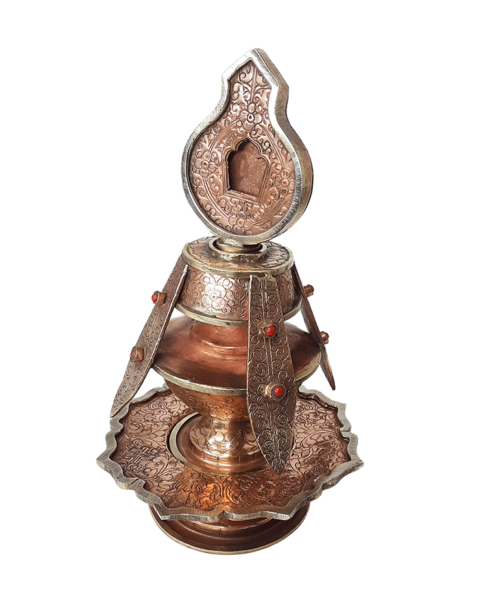 Tsebum (Long Life Vase) Etched Copper and Brass (Various Sizes)