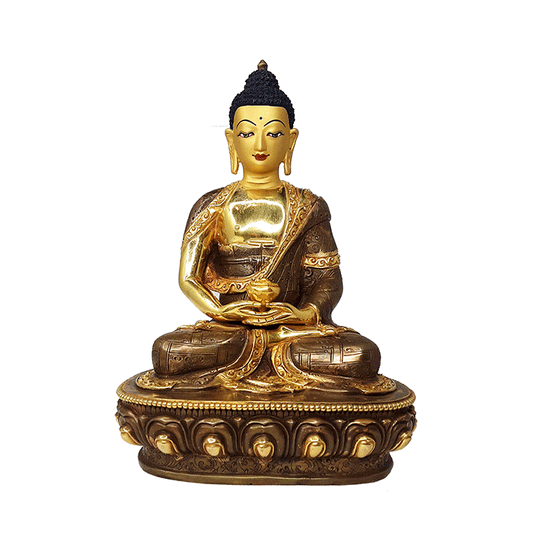 Amitabha Statue Gold Plated 9"