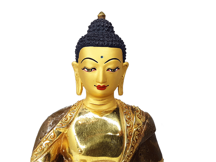 Amitabha Statue Gold Plated 9"
