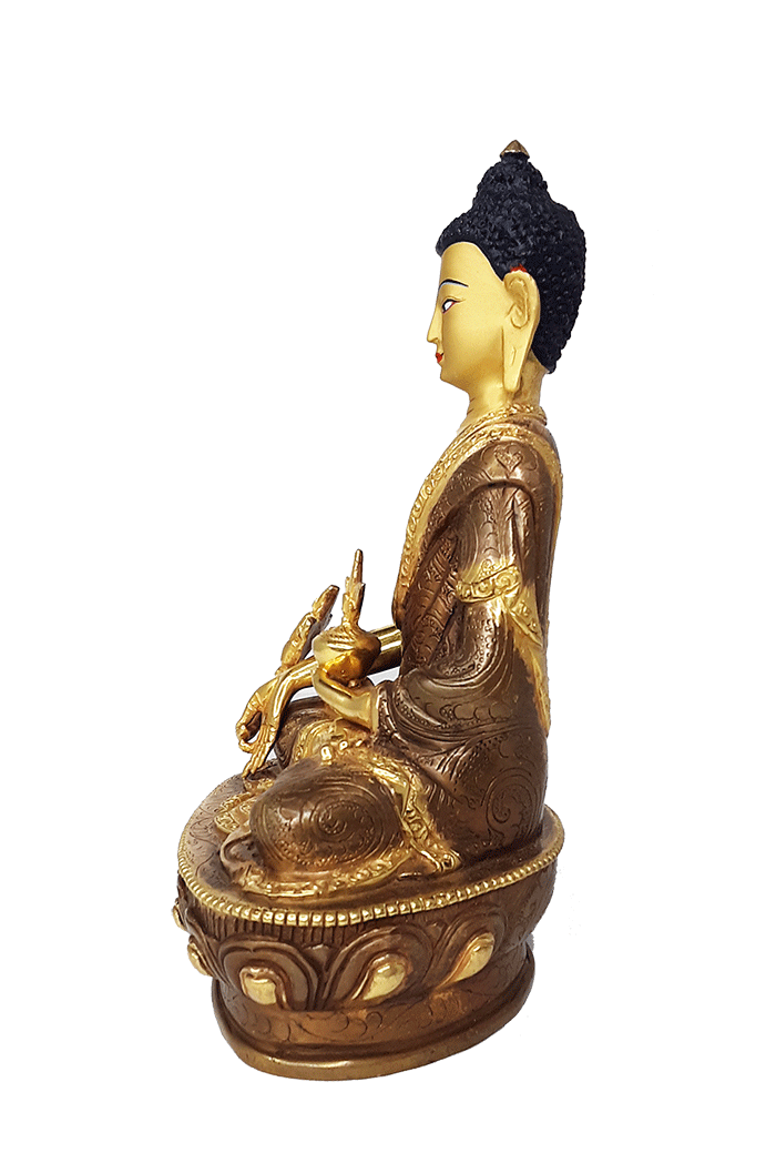 Medicine Buddha Statue 8" Gold Plated