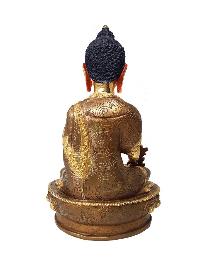 Medicine Buddha Statue 8" Gold Plated