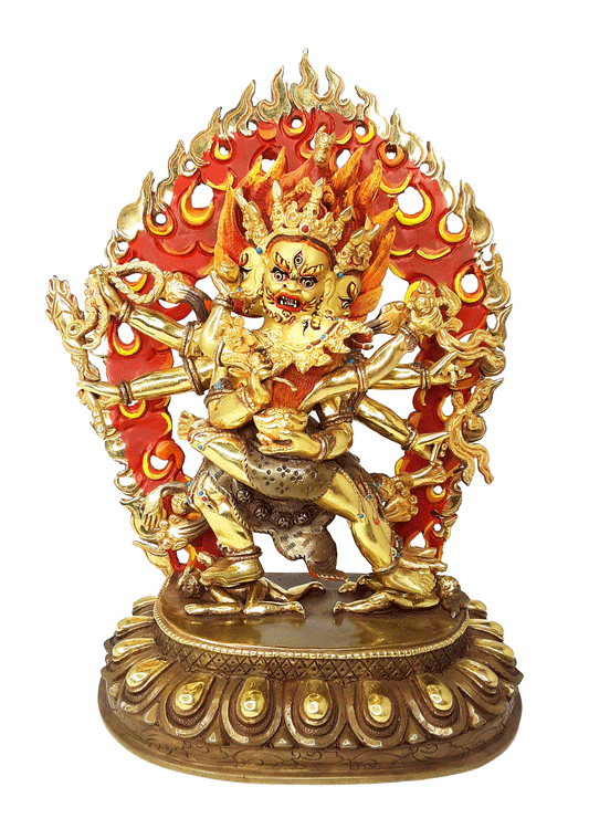 Hayagriva Statue Gold Plated 10.25"