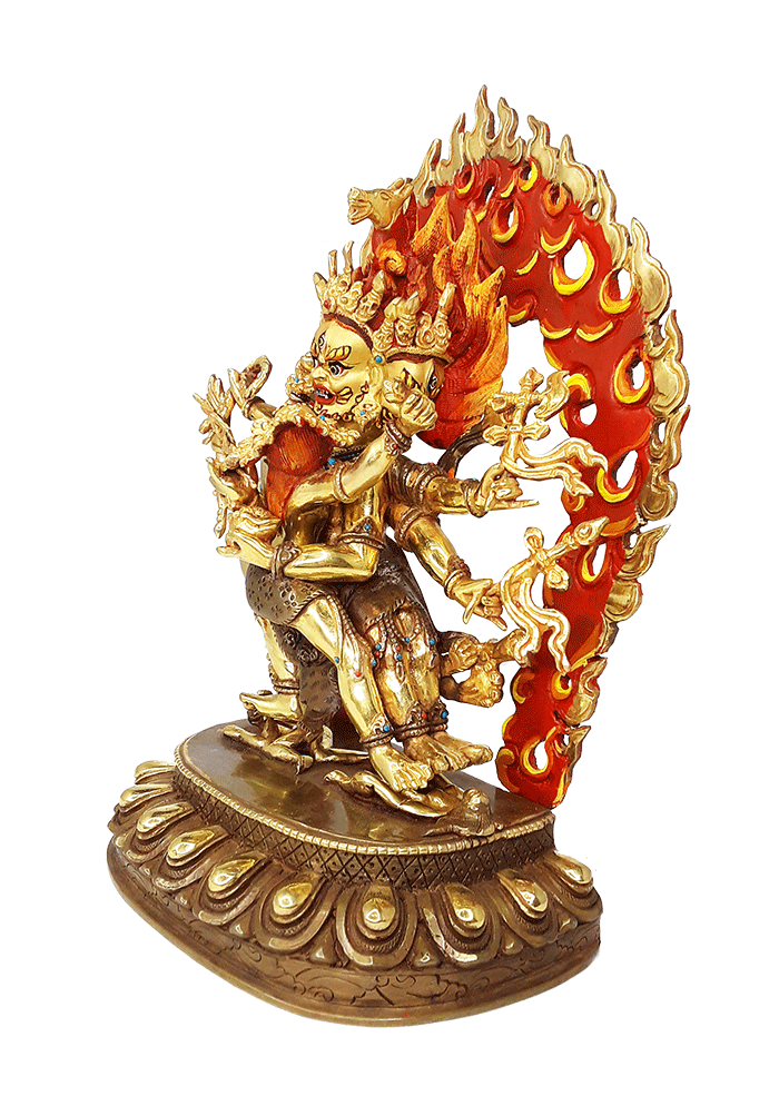 Hayagriva Statue Gold Plated 10.25"