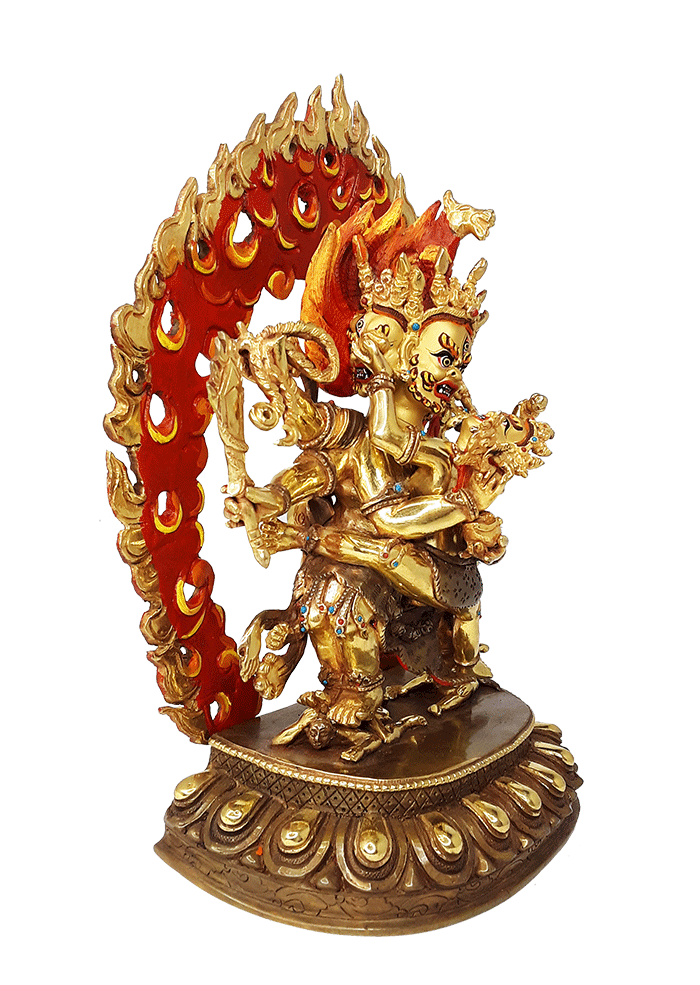 Hayagriva Statue Gold Plated 10.25"