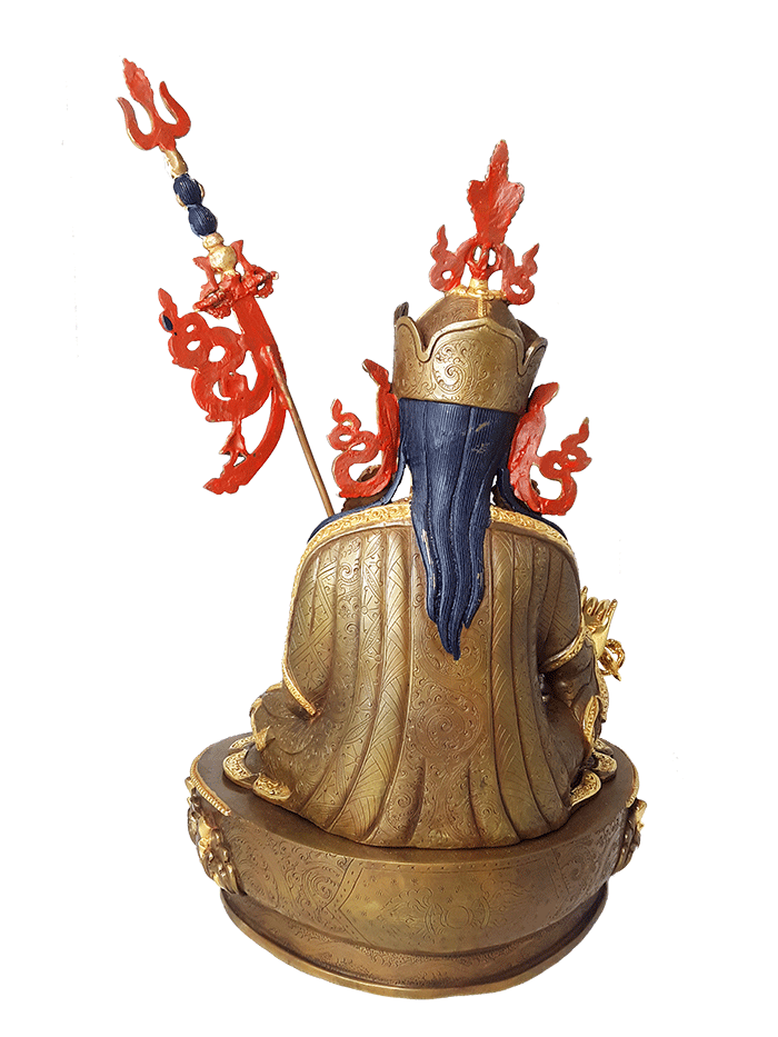 Guru Rinpoche Statue Gold Plated 15"