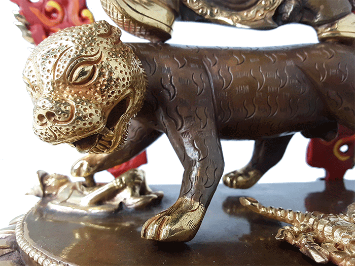 Dorje Drolo Gold-Plated Statue 12"