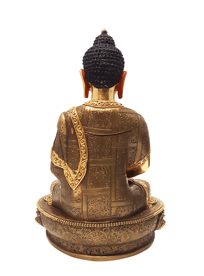 Amitabha Statue Gold Plated 9"