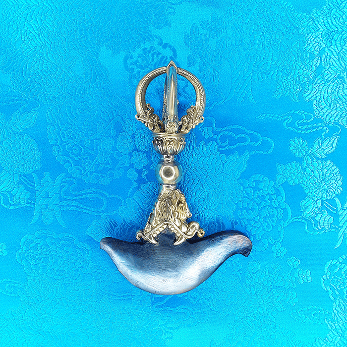 Driguk Dakini Knife with Steel-Meteorite Blade 5.75" by Natsog Dorje