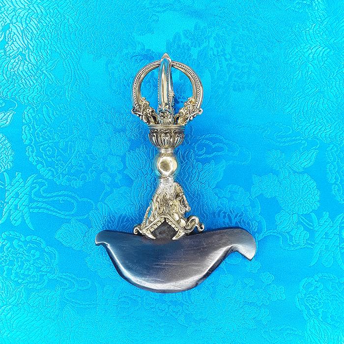 Driguk Dakini Knife with Steel-Meteorite Blade 5.75" by Natsog Dorje