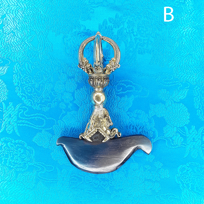 Driguk Dakini Knife with Steel-Meteorite Blade 5.75" by Natsog Dorje