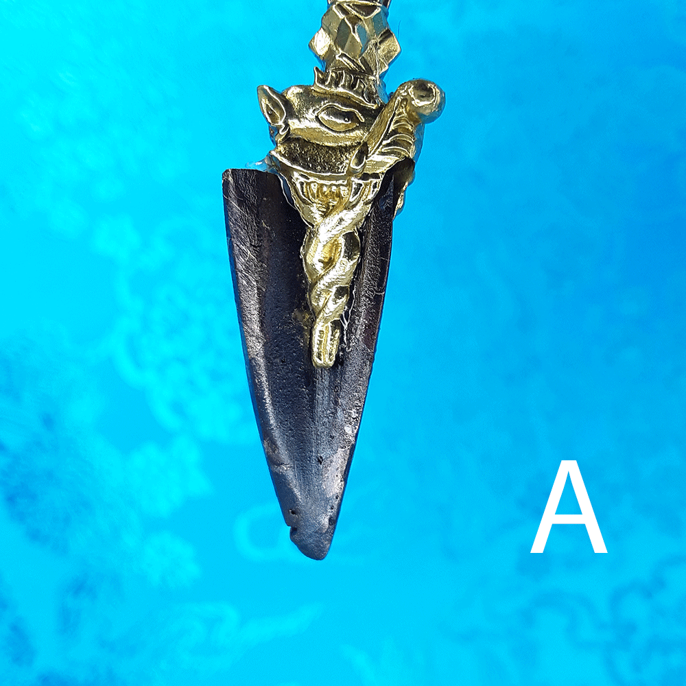 Brass Phurba Pendant with Meteorite Blade 3.35" by Natsog Dorje